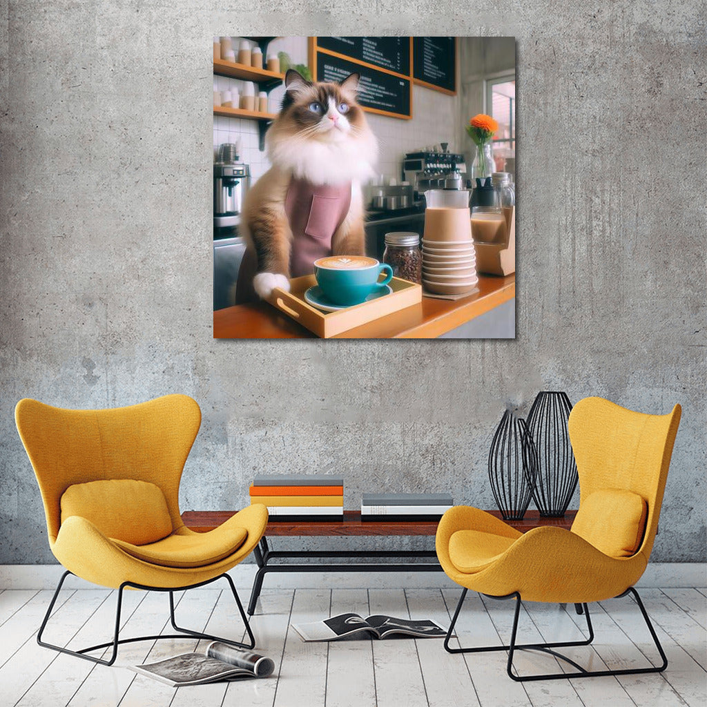 Ragdoll Barista: Coffee Comfort in Paws