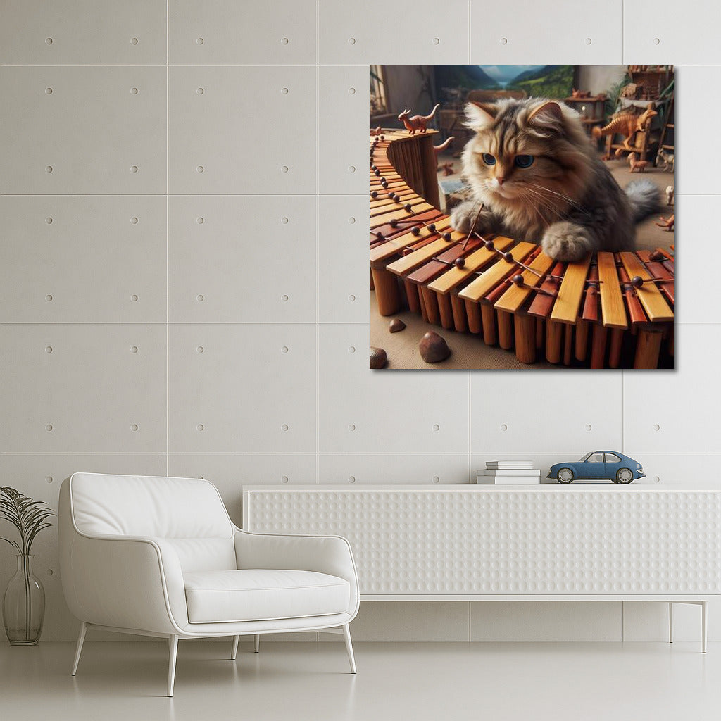 Ragdoll and Dinosaur Xylophone: Fluffy Magic for Your Interior
