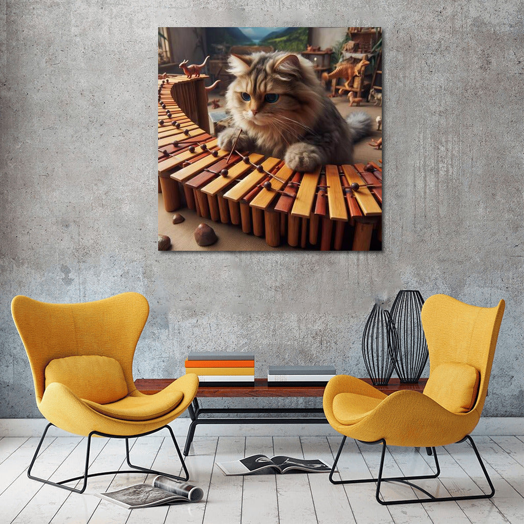 Ragdoll and Dinosaur Xylophone: Fluffy Magic for Your Interior