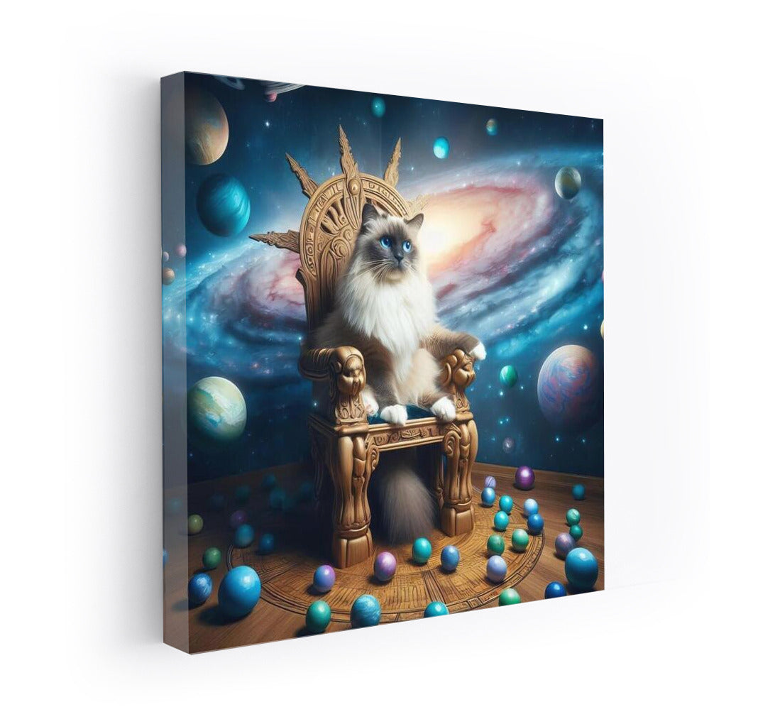 Galactic Overlord: Ragdoll Cat on the Throne of the Universe