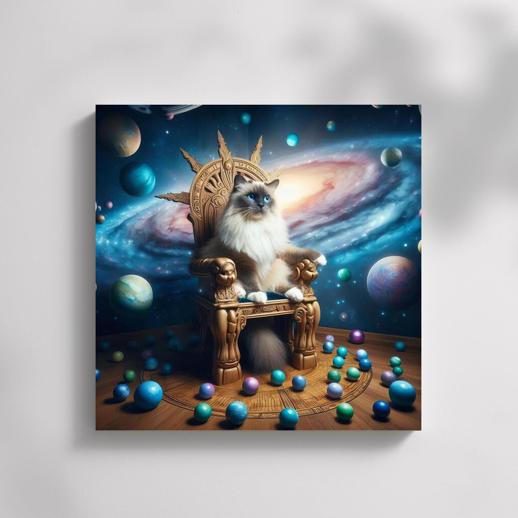 Galactic Overlord: Ragdoll Cat on the Throne of the Universe