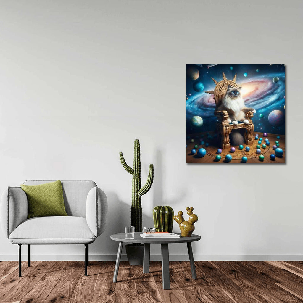 Galactic Overlord: Ragdoll Cat on the Throne of the Universe