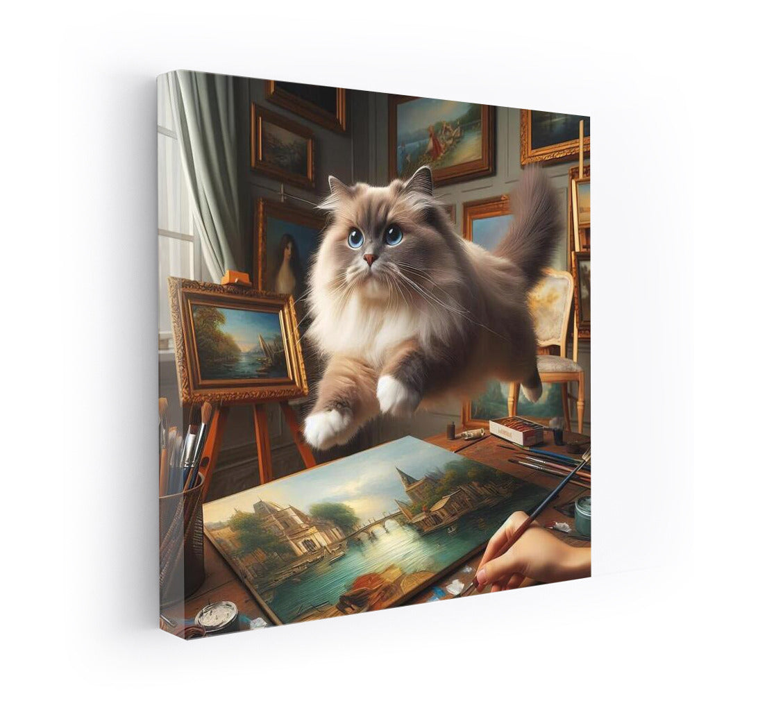 Ragdoll's Magical Leap: The Cat That Brings the Gallery to Life