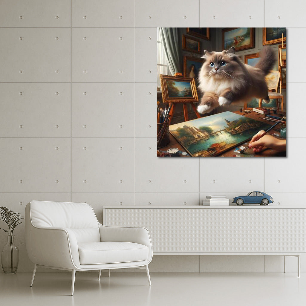 Ragdoll's Magical Leap: The Cat That Brings the Gallery to Life