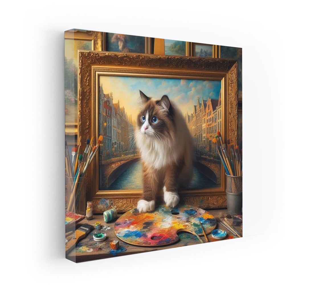 Ragdoll's Magical Leap: The Cat That Brings Art to Life