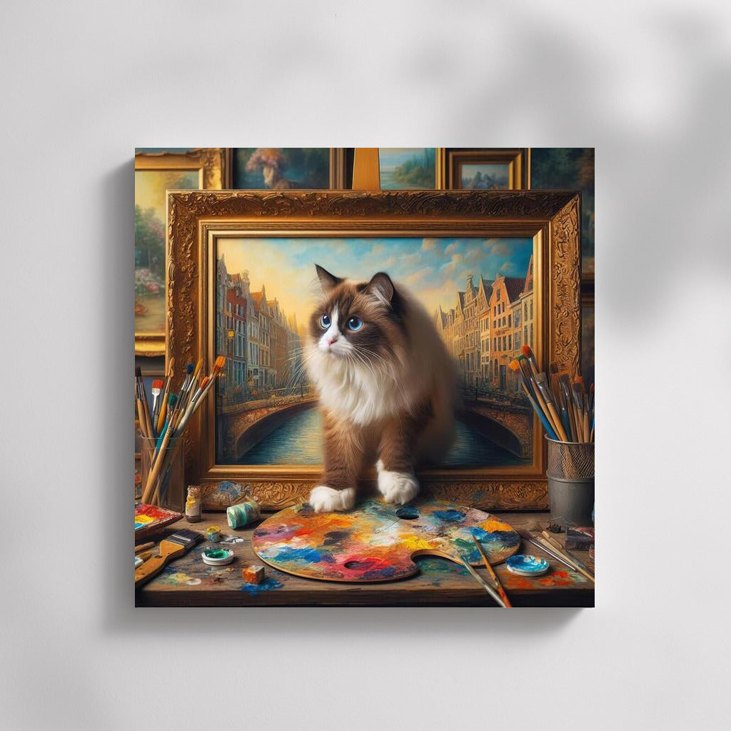 Ragdoll's Magical Leap: The Cat That Brings Art to Life