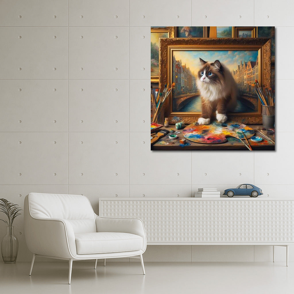 Ragdoll's Magical Leap: The Cat That Brings Art to Life