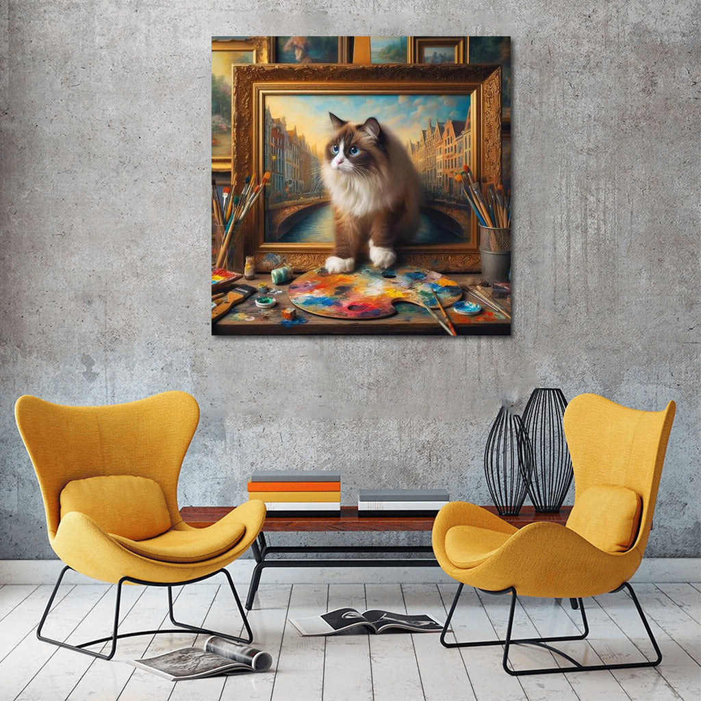 Ragdoll's Magical Leap: The Cat That Brings Art to Life