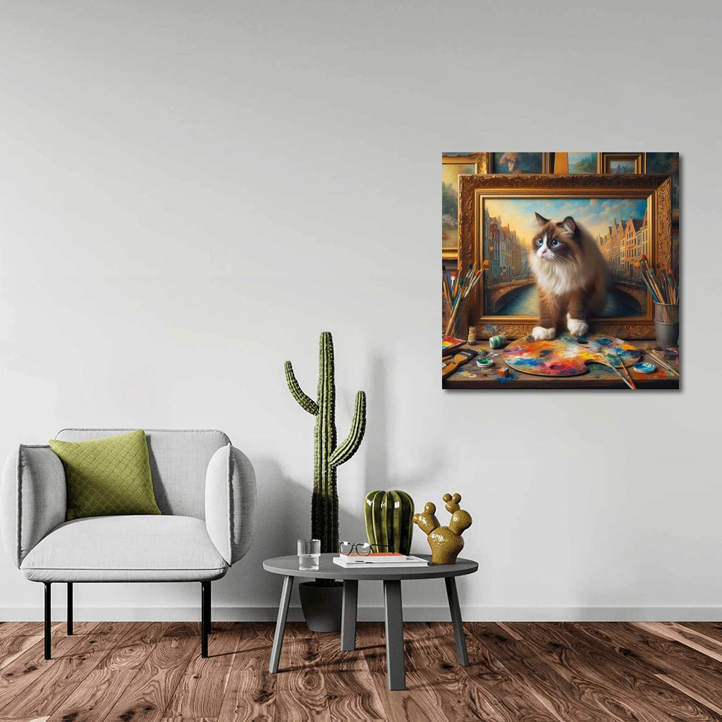 Ragdoll's Magical Leap: The Cat That Brings Art to Life