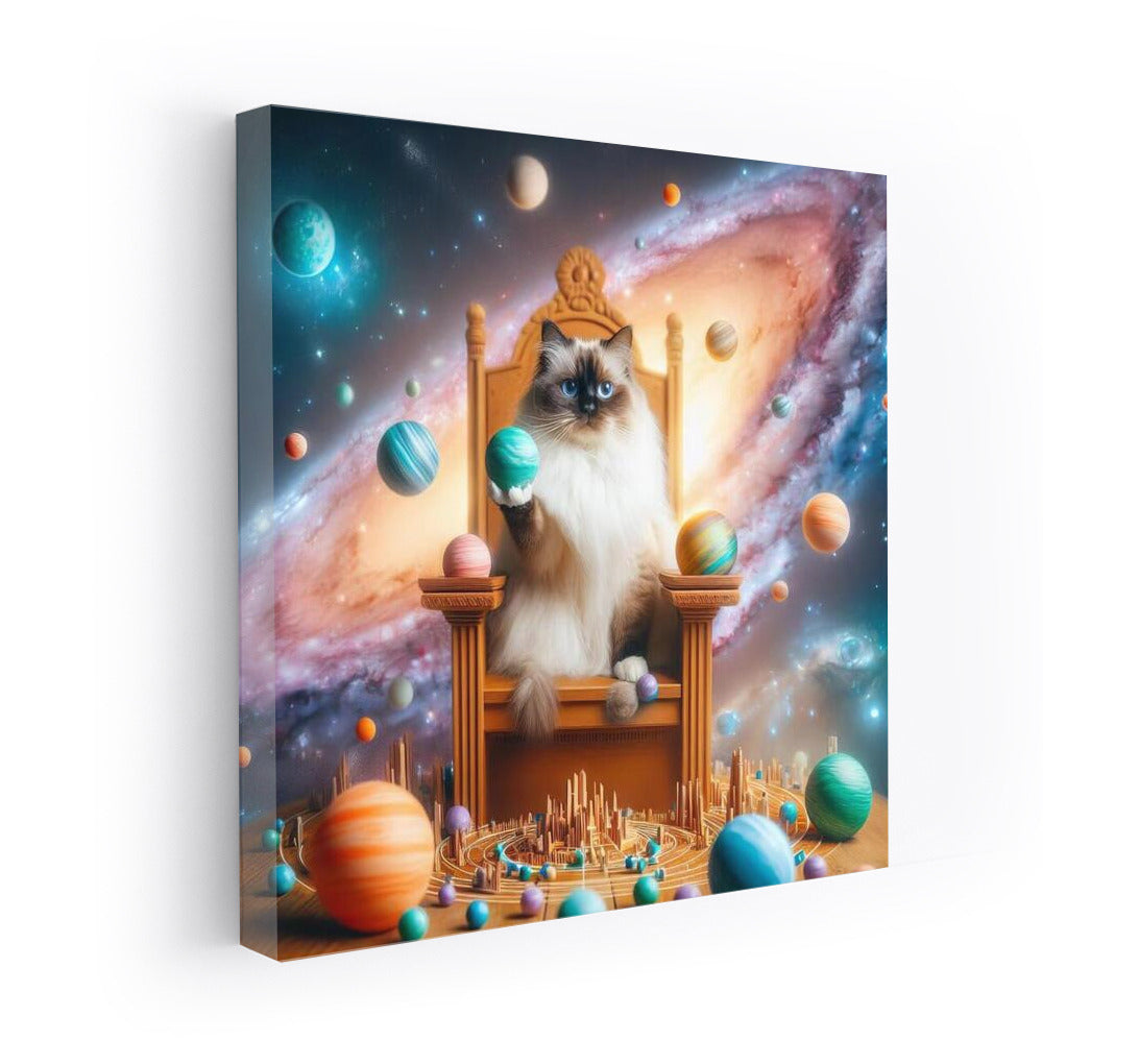 Ragdoll-King of the Galaxy: Cat on the Throne, Playing with Planets