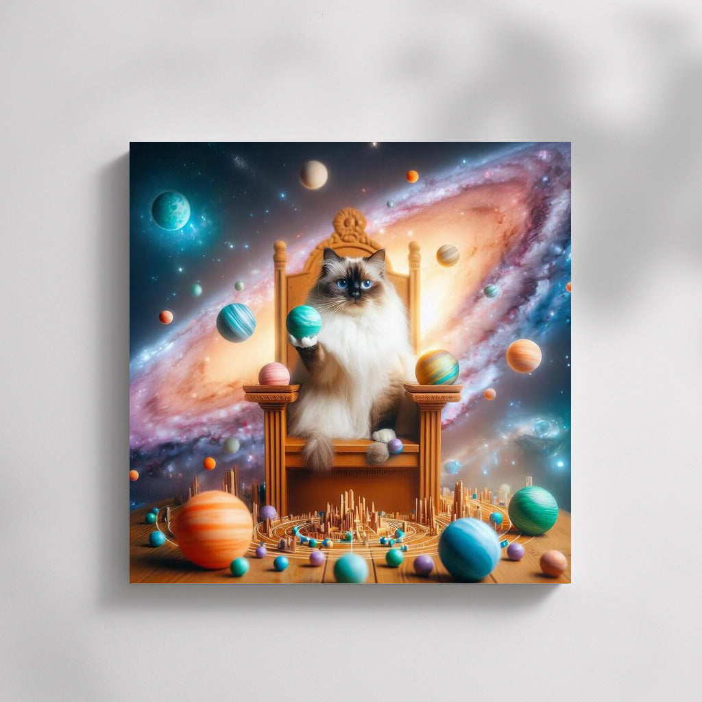 Ragdoll-King of the Galaxy: Cat on the Throne, Playing with Planets