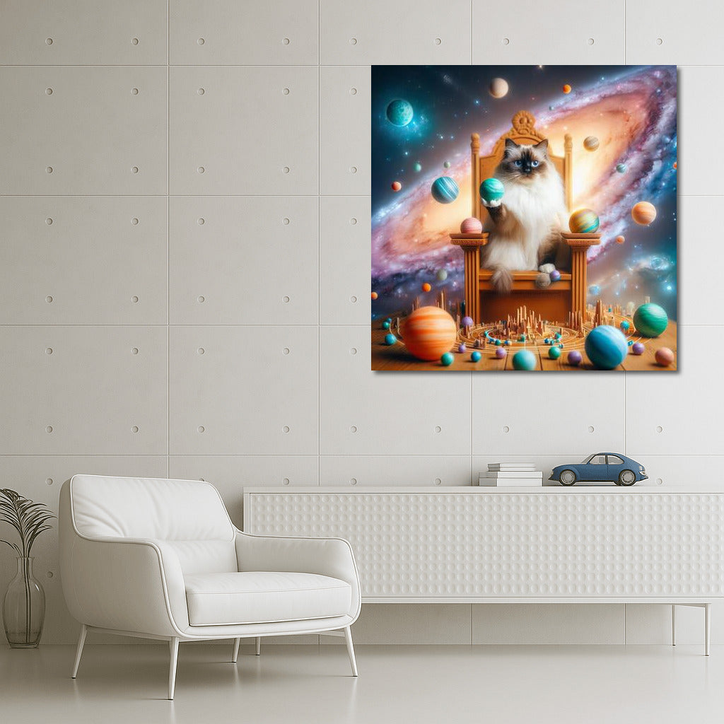 Ragdoll-King of the Galaxy: Cat on the Throne, Playing with Planets