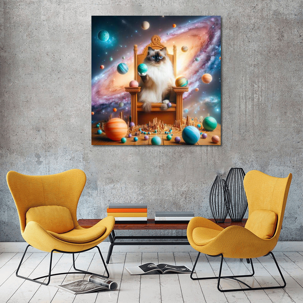 Ragdoll-King of the Galaxy: Cat on the Throne, Playing with Planets