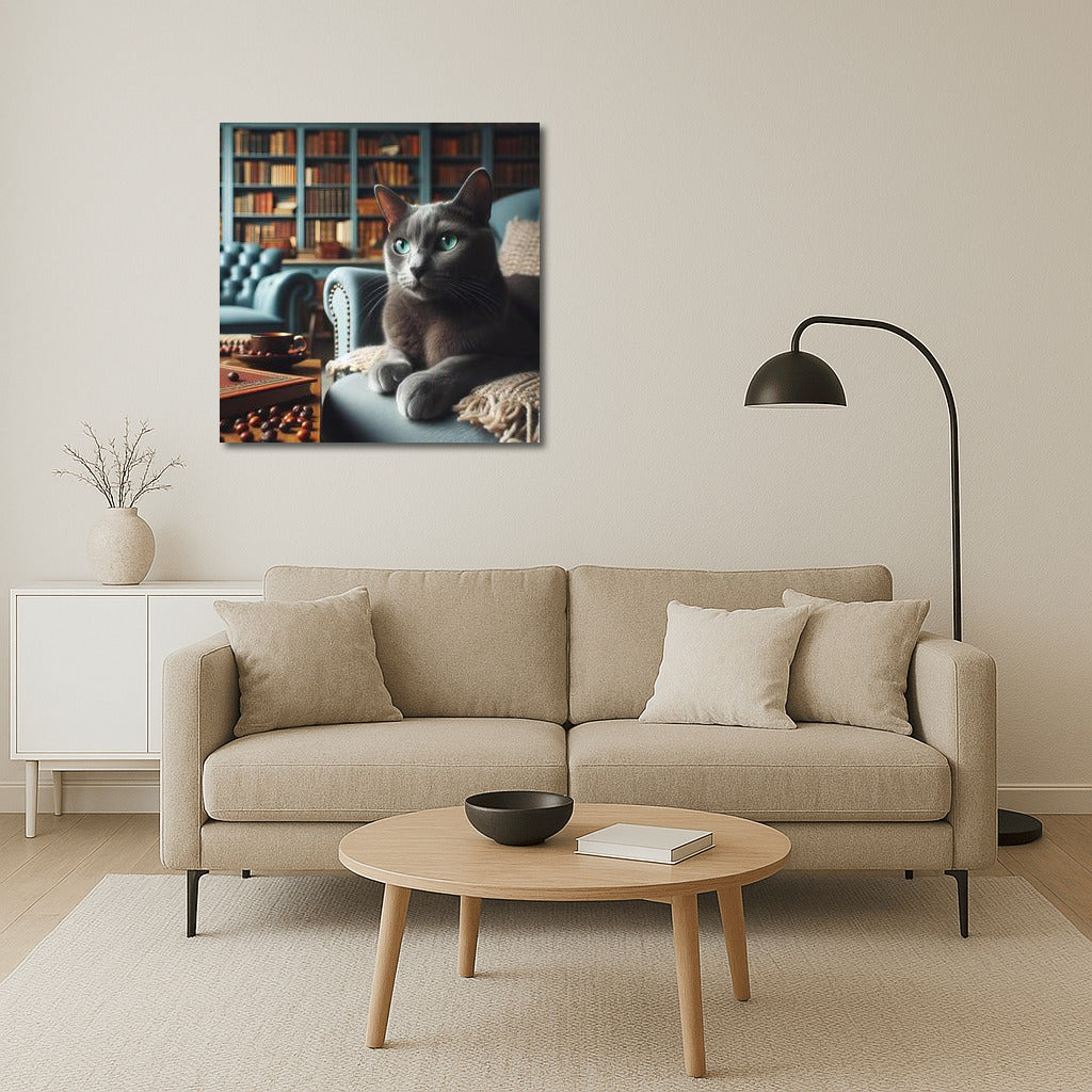 Russian Blue in the Cozy Library: Charm and Warmth
