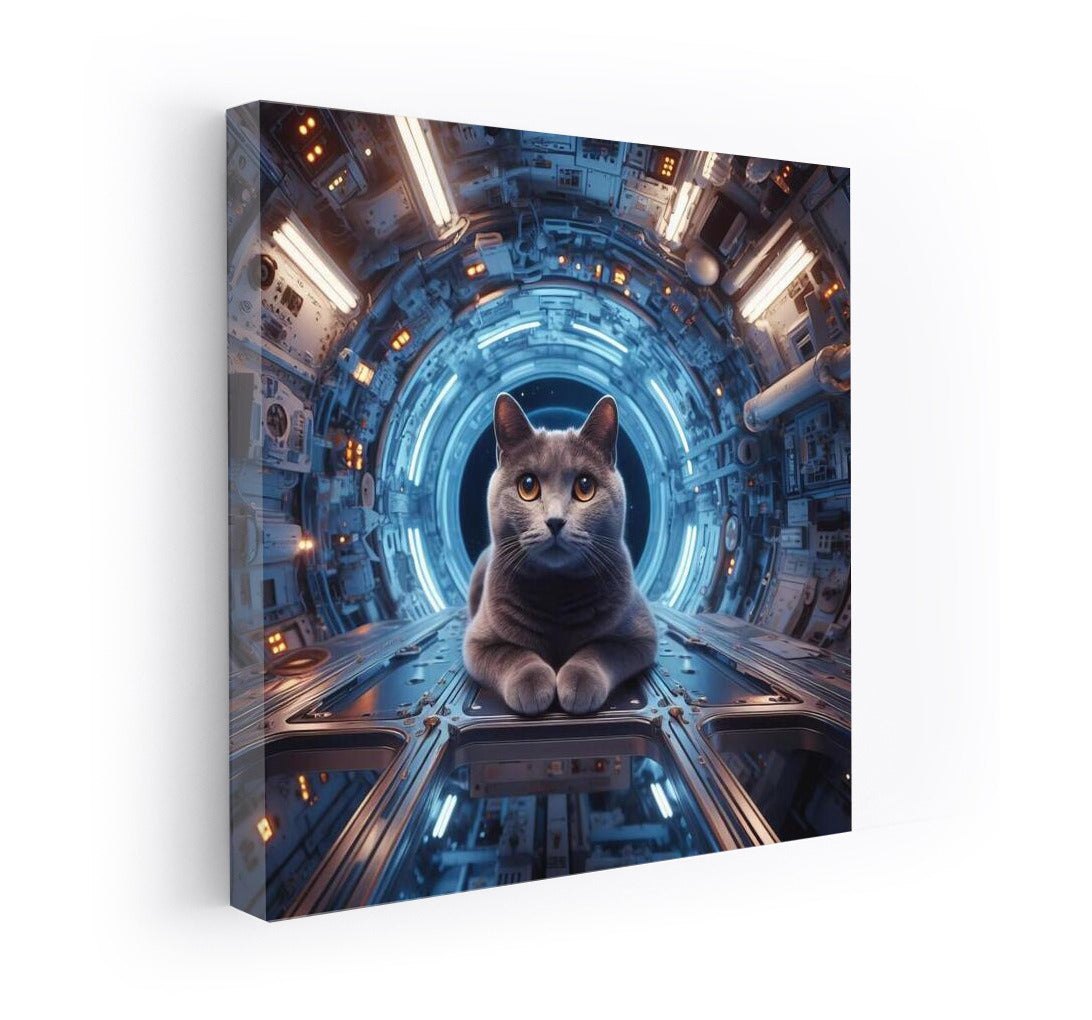 Space Cat Russian Blue in Orbit: A Mesmerizing Journey