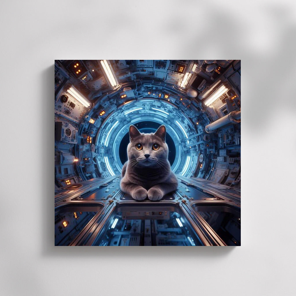 Space Cat Russian Blue in Orbit: A Mesmerizing Journey