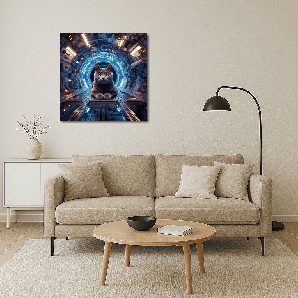 Space Cat Russian Blue in Orbit: A Mesmerizing Journey