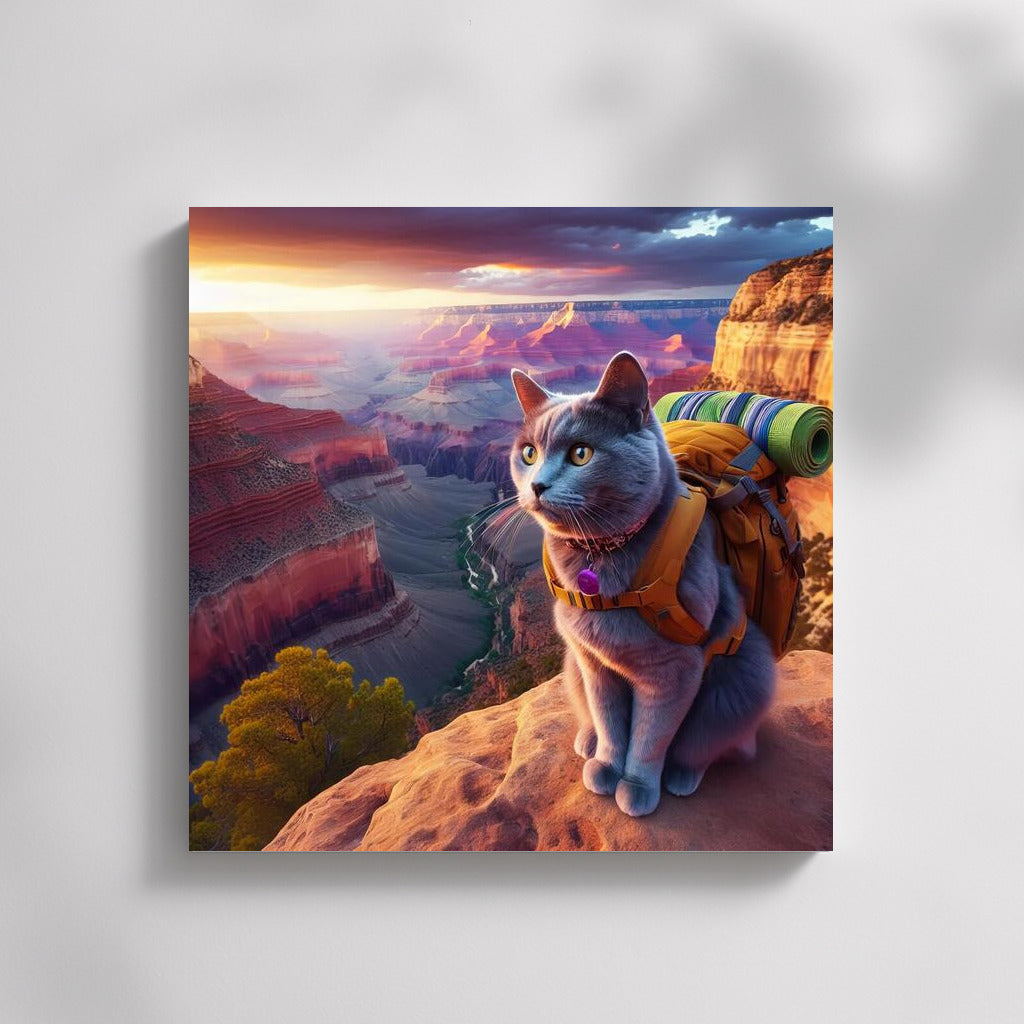 Russian Blue at the Top of the Grand Canyon: Journey Among the Multicolored Rocks