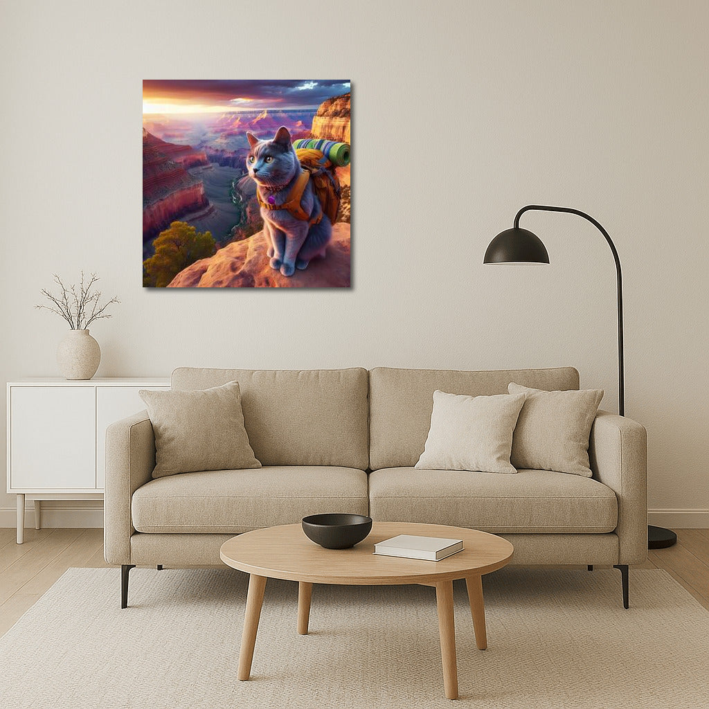 Russian Blue at the Top of the Grand Canyon: Journey Among the Multicolored Rocks