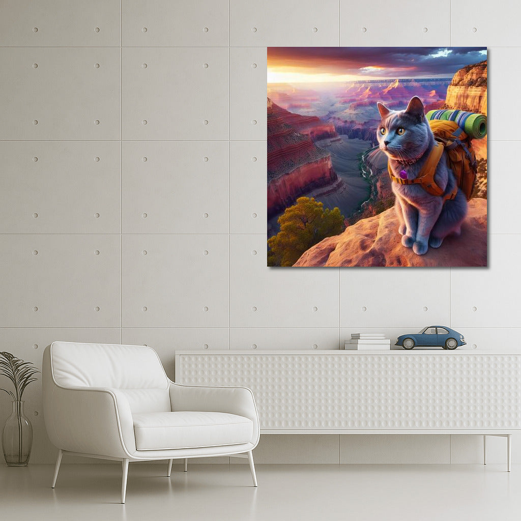 Russian Blue at the Top of the Grand Canyon: Journey Among the Multicolored Rocks