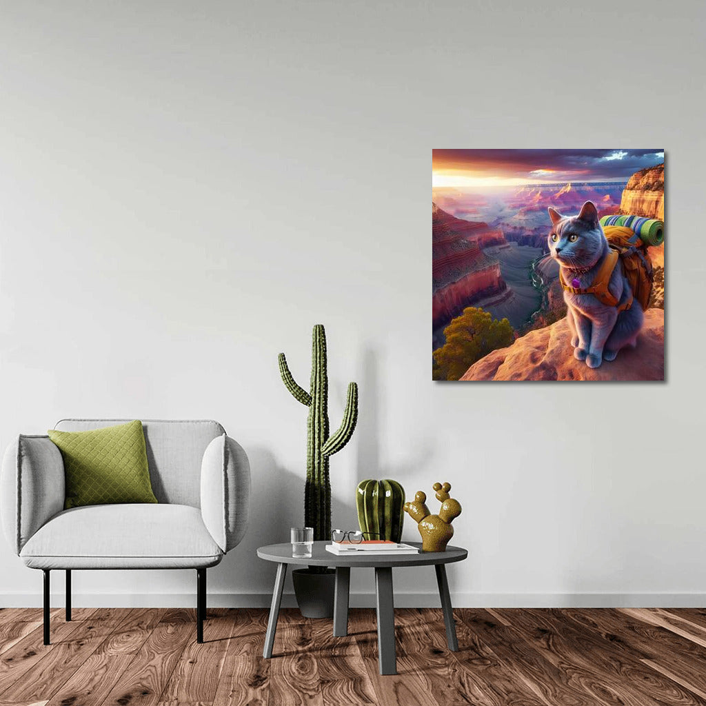 Russian Blue at the Top of the Grand Canyon: Journey Among the Multicolored Rocks