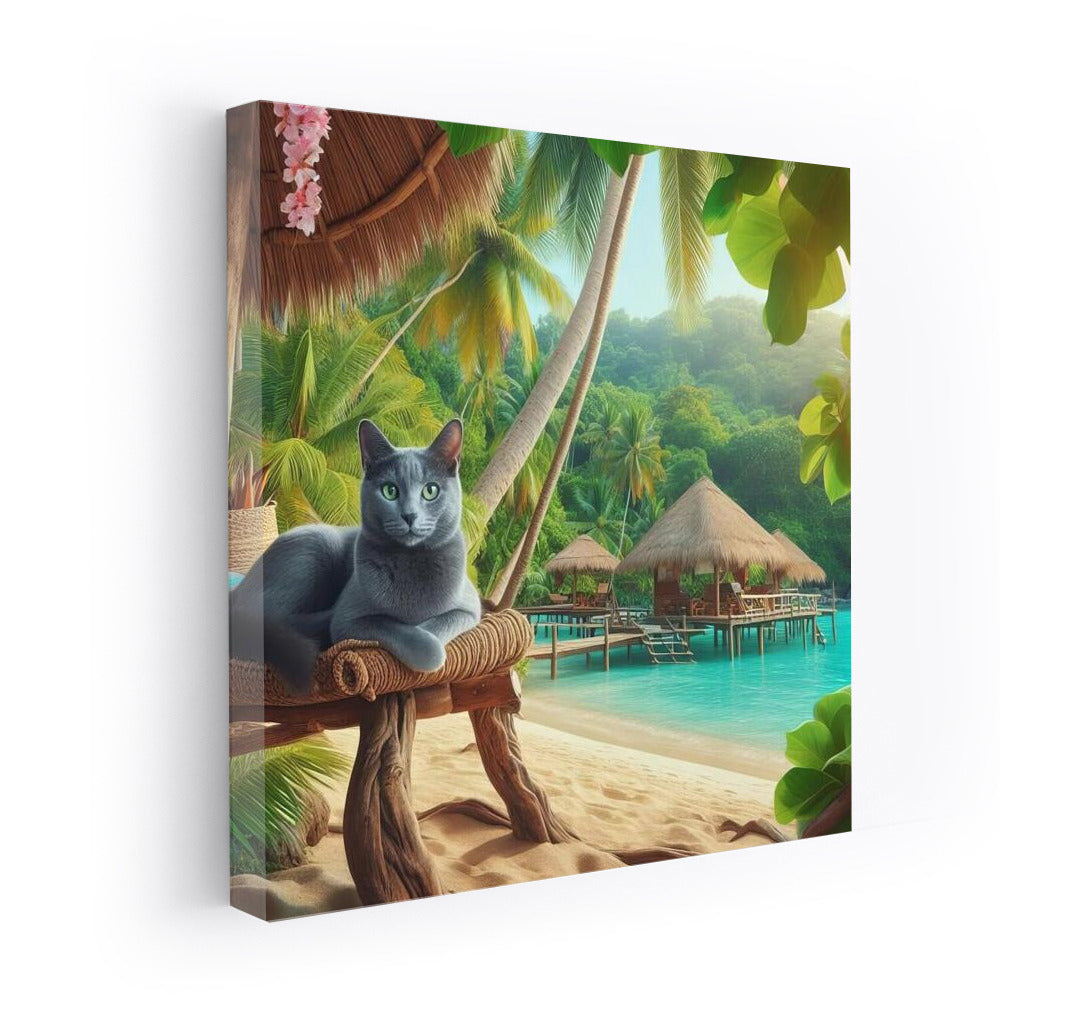 Russian Blue in a Tropical Paradise: Exoticism and Comfort for Your Interior