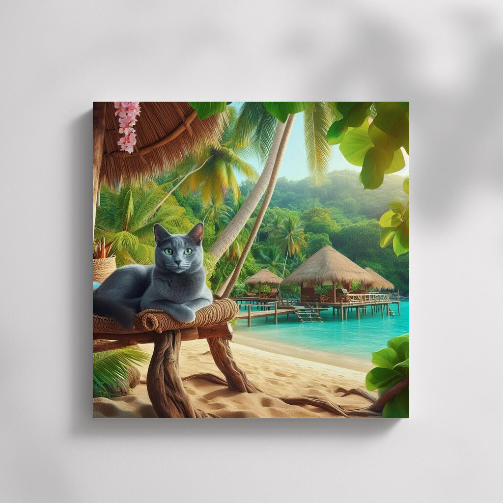 Russian Blue in a Tropical Paradise: Exoticism and Comfort for Your Interior