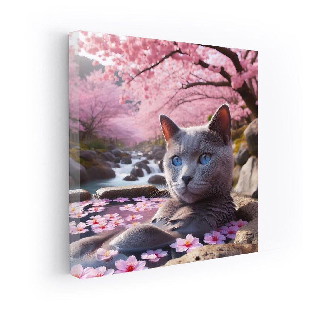 Russian Blue: Relaxing in Japanese Hot Springs Amongst Cherry Blossoms