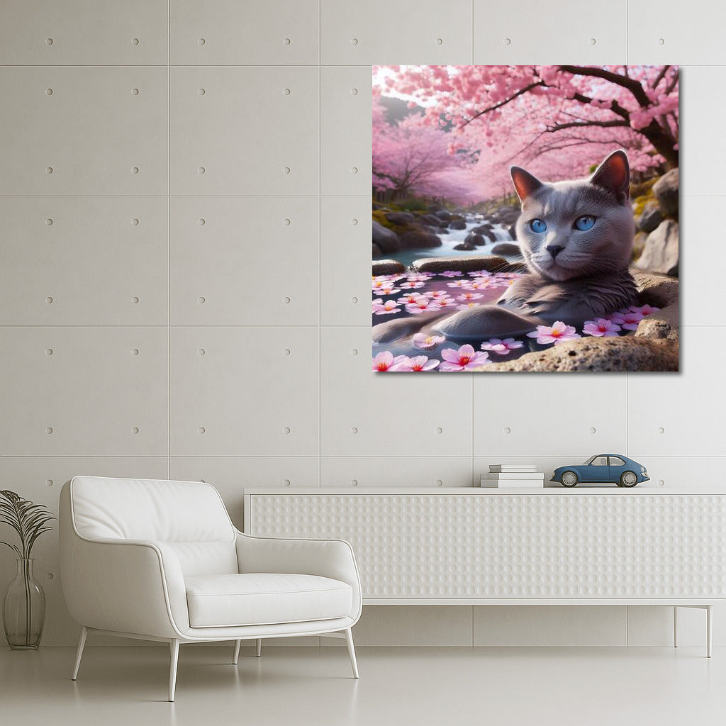 Russian Blue: Relaxing in Japanese Hot Springs Amongst Cherry Blossoms