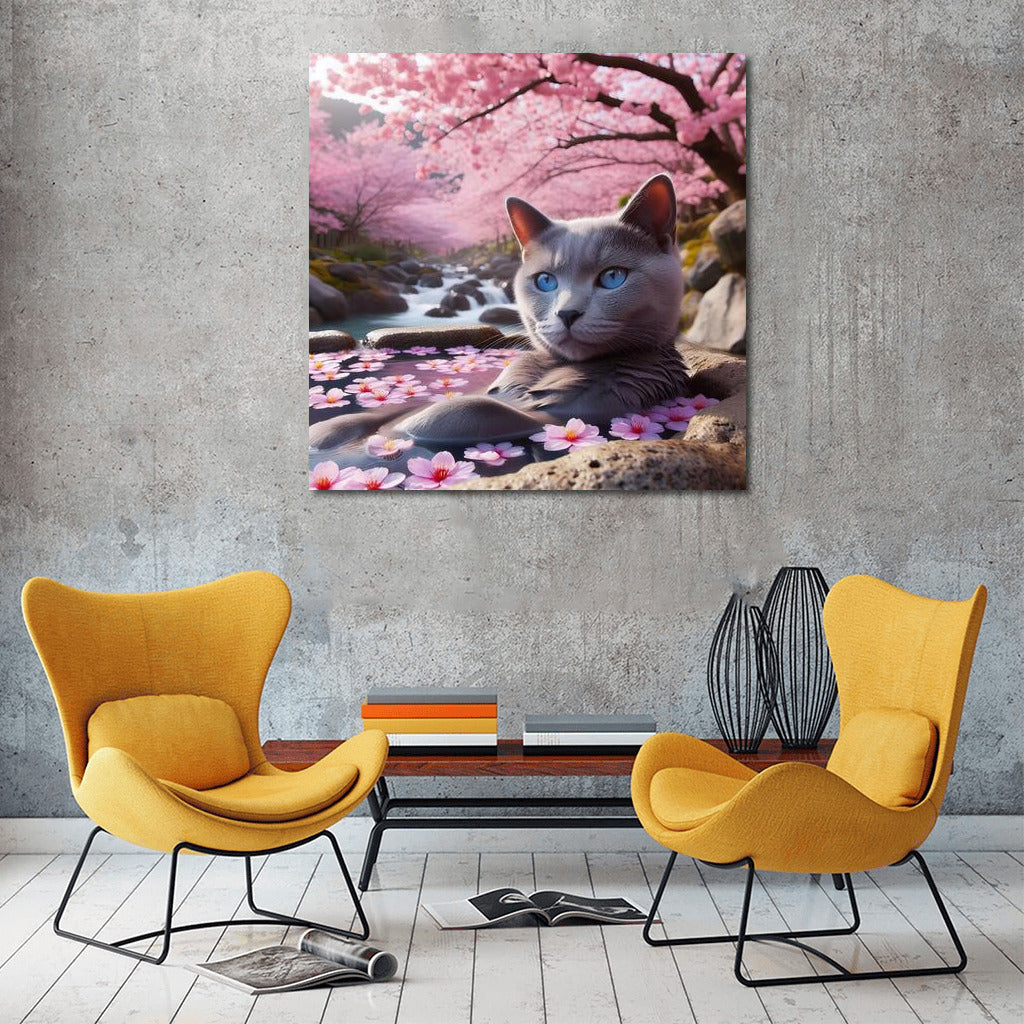 Russian Blue: Relaxing in Japanese Hot Springs Amongst Cherry Blossoms