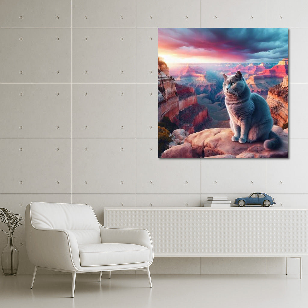 Russian Blue in the Grand Canyon: A Cat Among the Multi-Colored Rocks