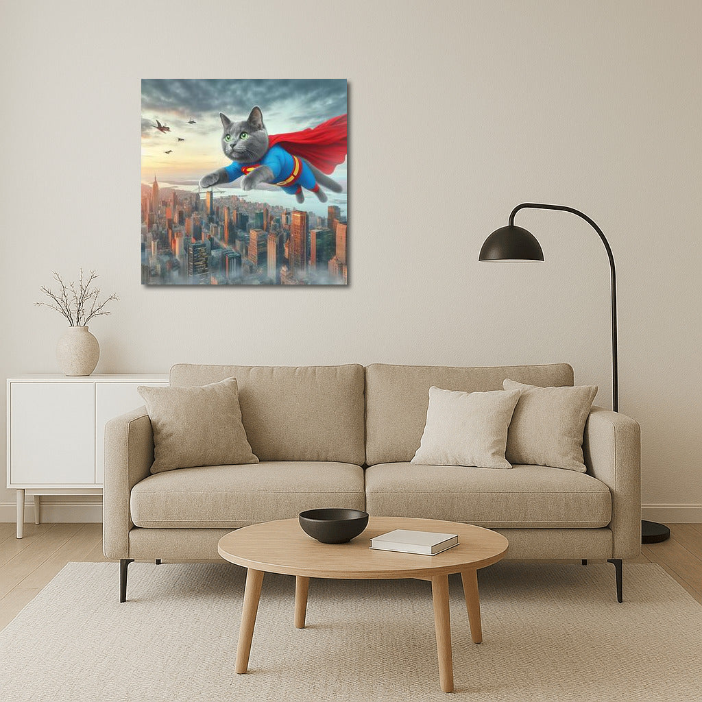 Hero Cat Russian Blue: Savior of the City
