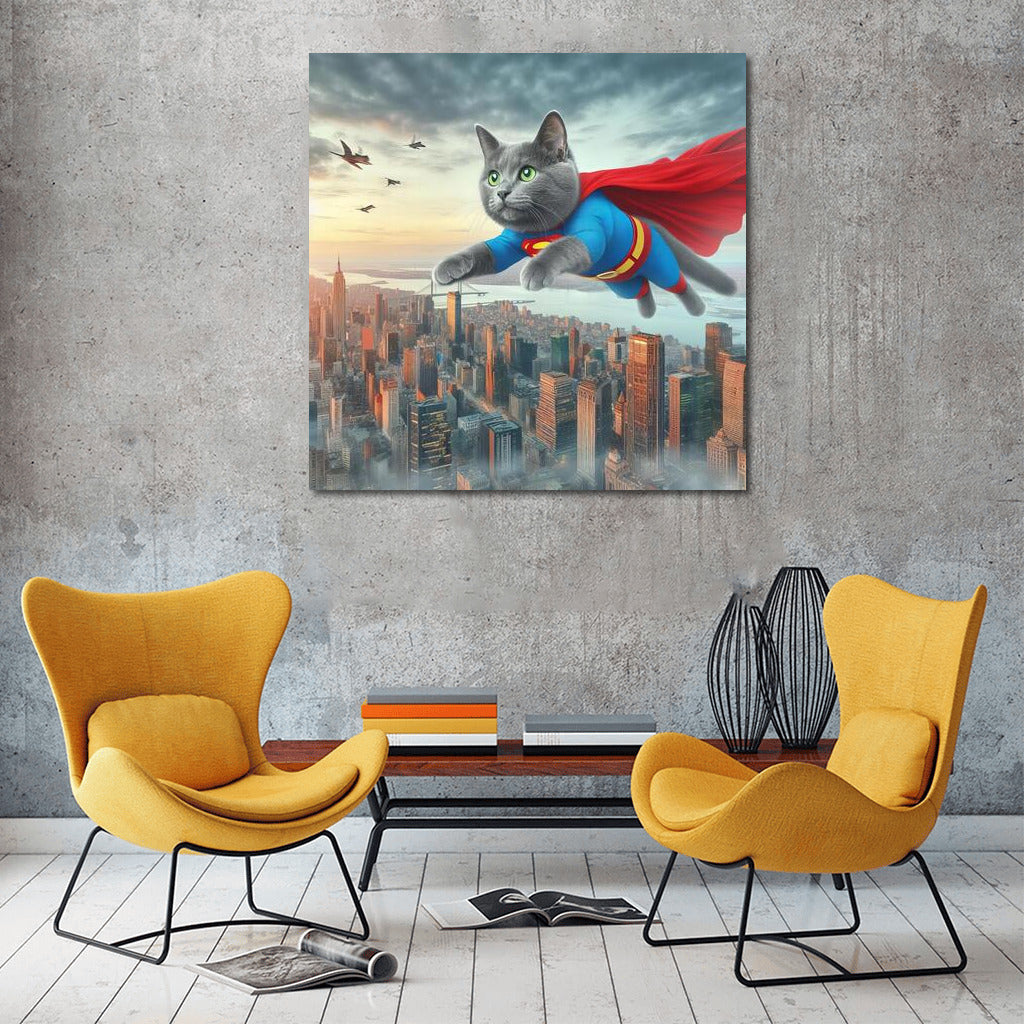 Hero Cat Russian Blue: Savior of the City