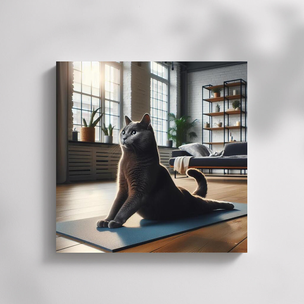 Russian Blue in Yoga: Harmony and Tranquility