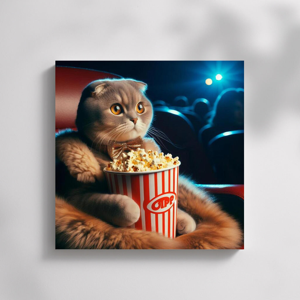 Scottish Fold in Cinema: Popcorn and Film Show