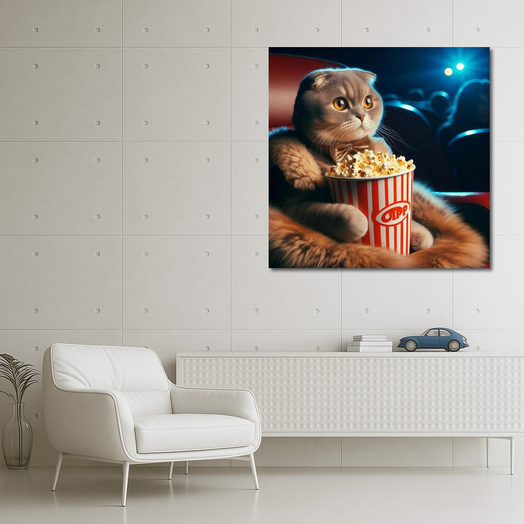 Scottish Fold in Cinema: Popcorn and Film Show