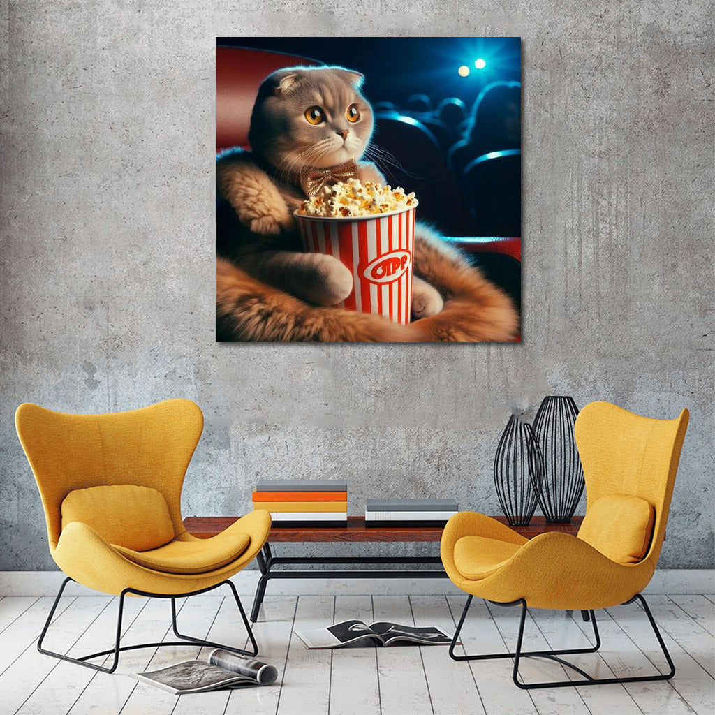 Scottish Fold in Cinema: Popcorn and Film Show