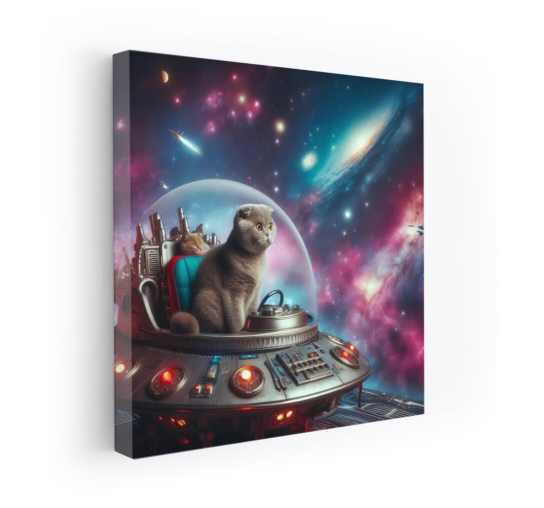 Space Journey of a Scottish Fold Cat: Galaxy Explorer