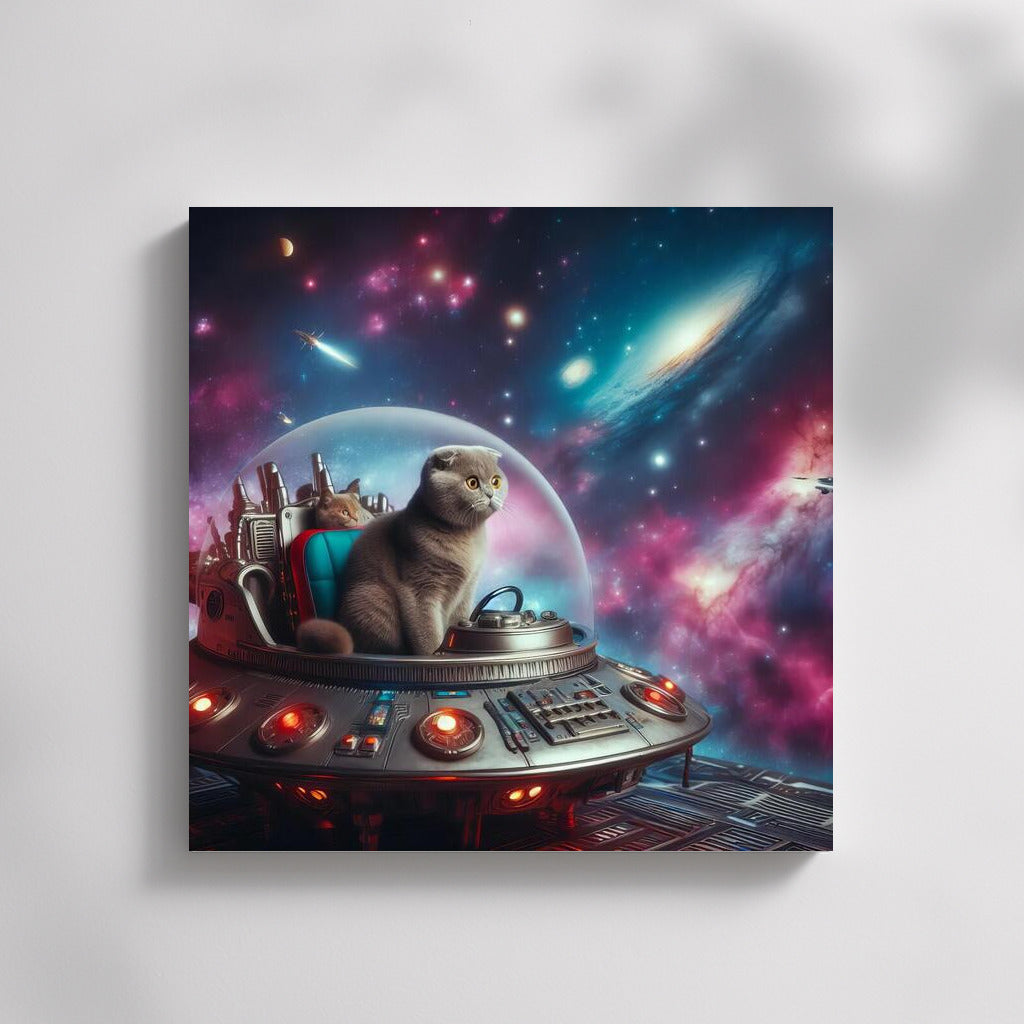 Space Journey of a Scottish Fold Cat: Galaxy Explorer
