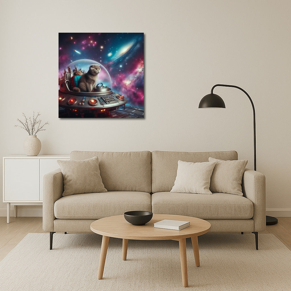 Space Journey of a Scottish Fold Cat: Galaxy Explorer