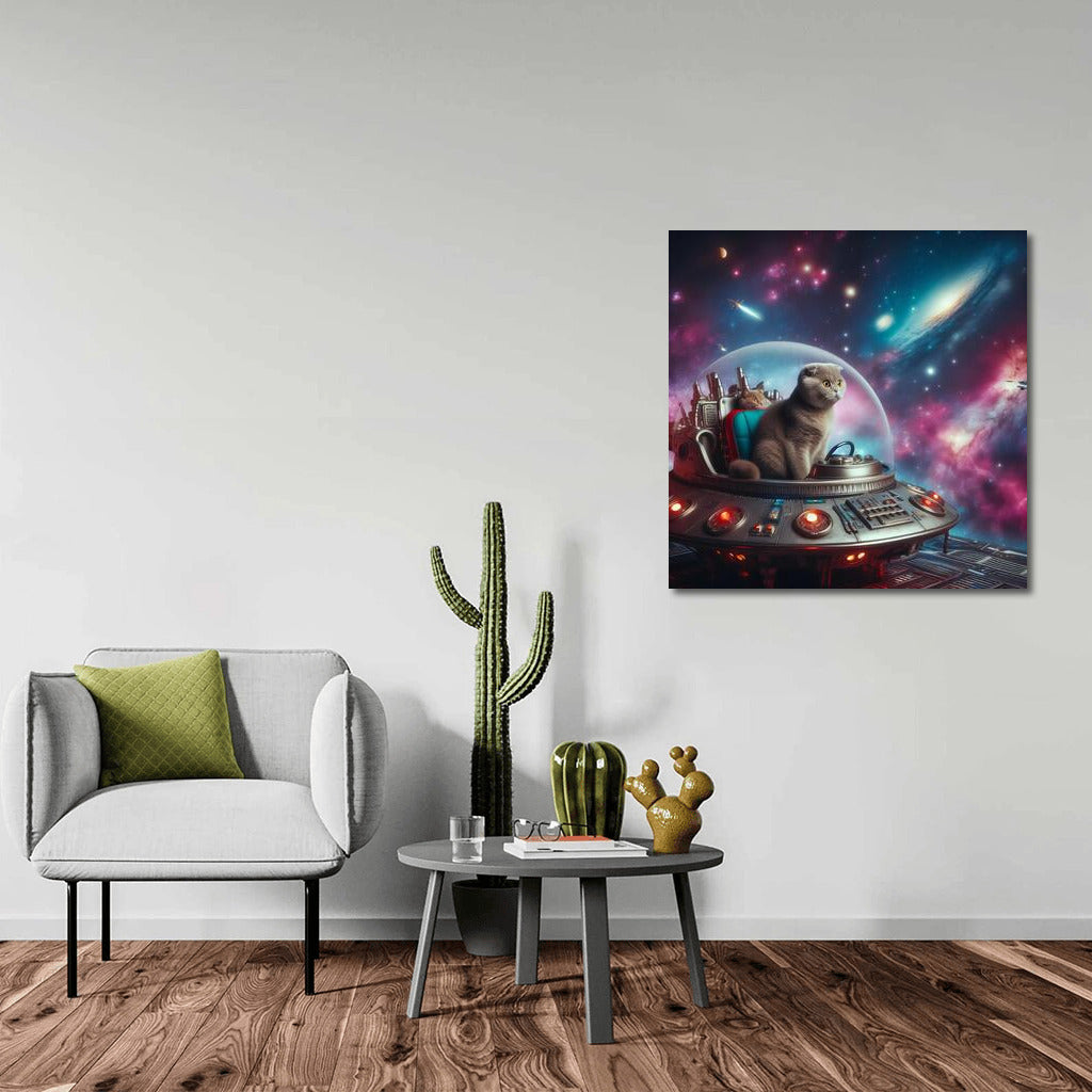 Space Journey of a Scottish Fold Cat: Galaxy Explorer