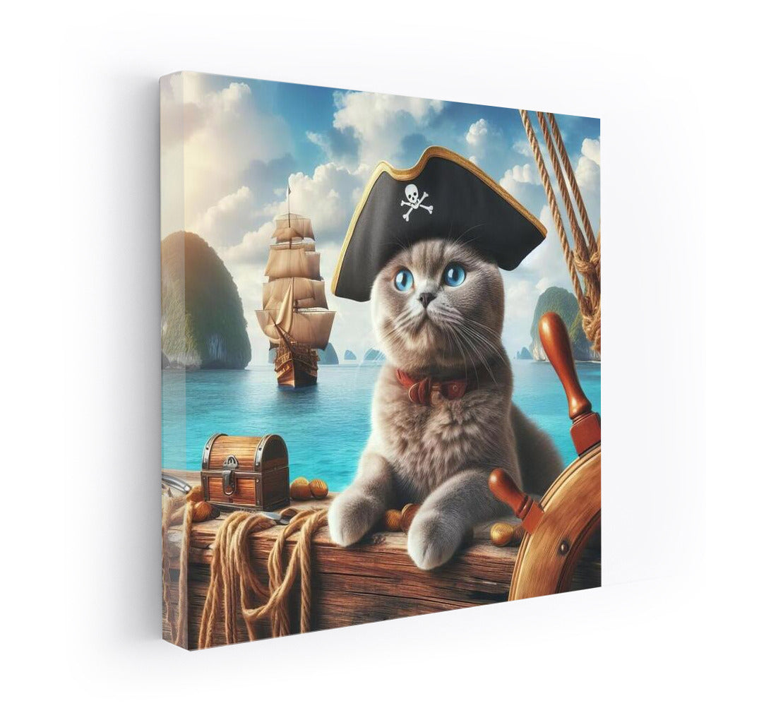 Scottish Fold Captain: Pirate Adventures at Treasure Island