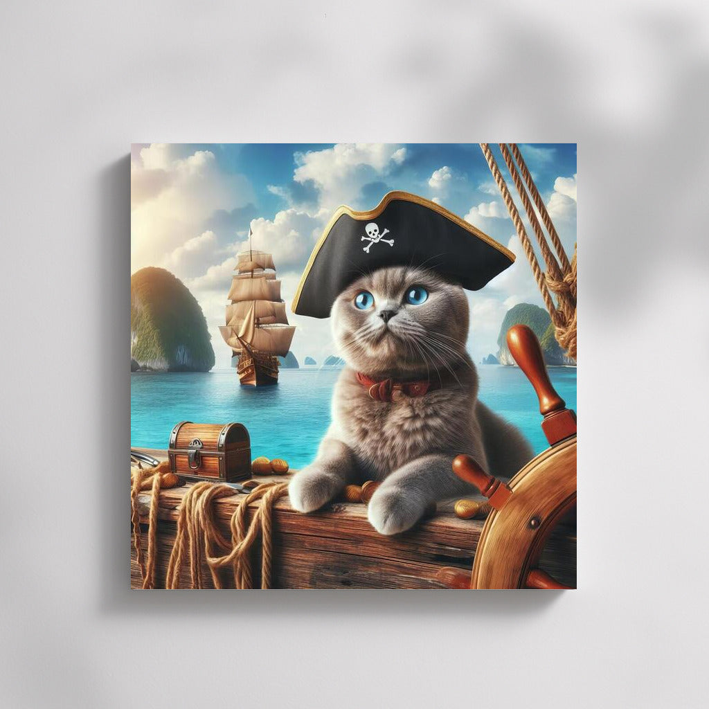 Scottish Fold Captain: Pirate Adventures at Treasure Island