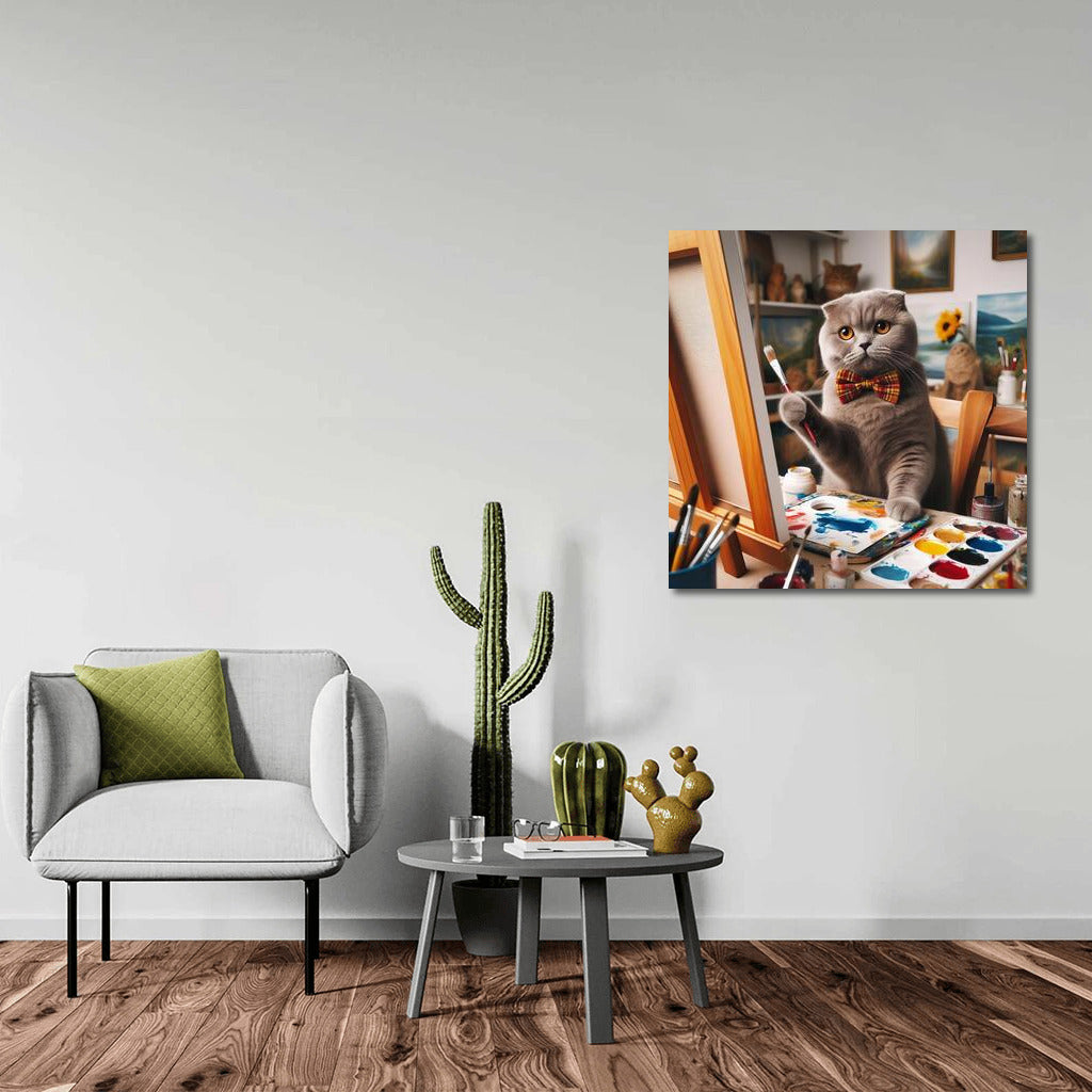Scottish Fold Artist in the Studio: Cat Creator in the Making