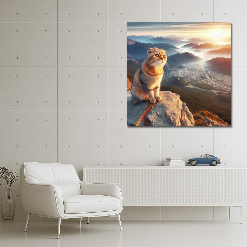 Scottish Fold on Top: A View of Freedom