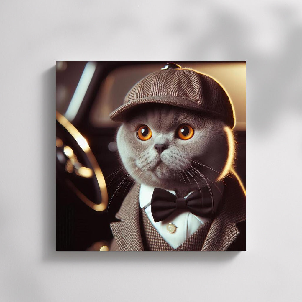 Retro Scottish Fold Cat Detective: Mystery in the Ears