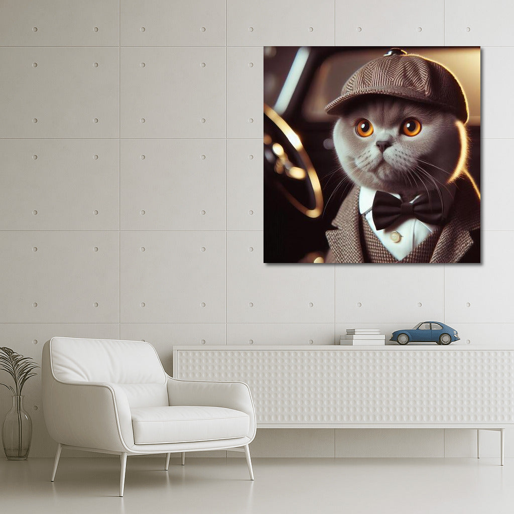 Retro Scottish Fold Cat Detective: Mystery in the Ears