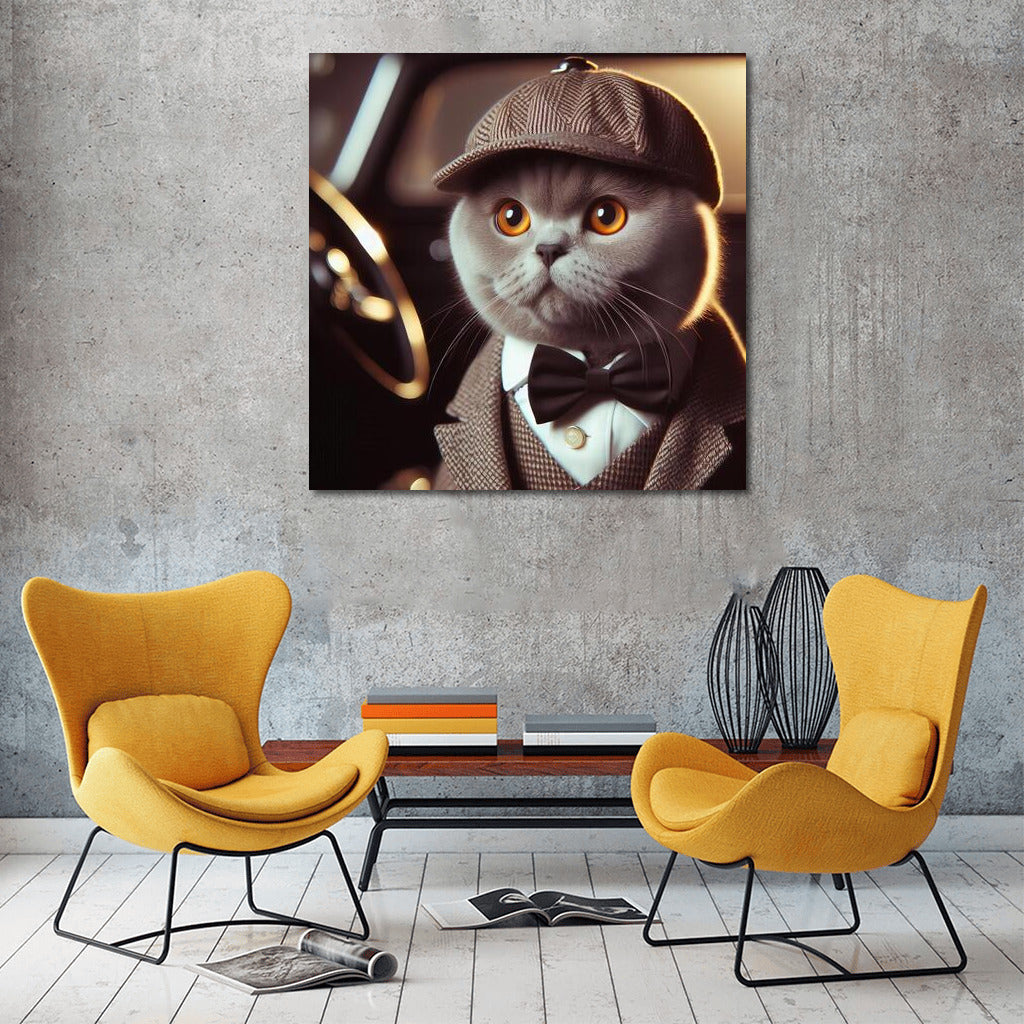 Retro Scottish Fold Cat Detective: Mystery in the Ears
