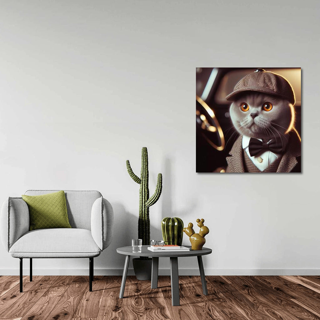 Retro Scottish Fold Cat Detective: Mystery in the Ears