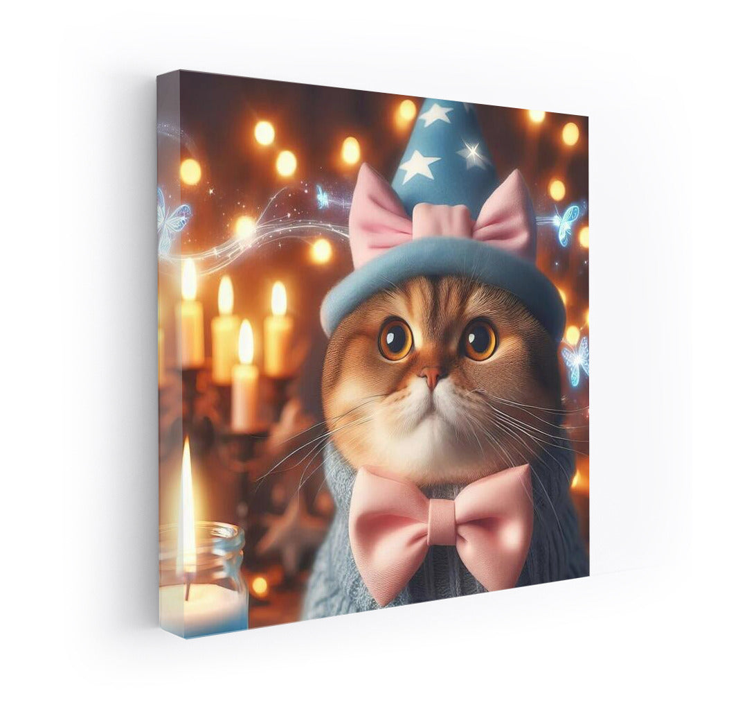 Scottish Fold Cat in a Hat: Magic and Comfort on Your Walls